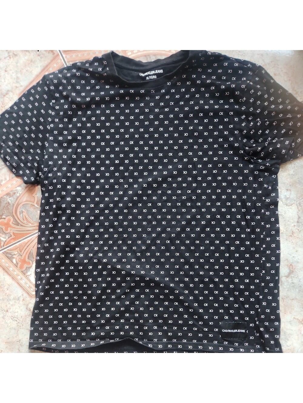 Calvin Klein Print Tee Black XL